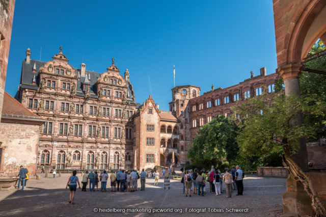 Cortile del castello di Heidelberg